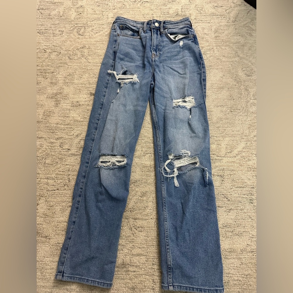 HOLISTER ULTRA HIGH-RISE VINTAGE STRAIGHT SIZE 1 LONG